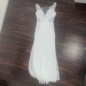 White Long Floral Dress